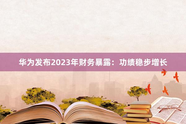华为发布2023年财务暴露：功绩稳步增长